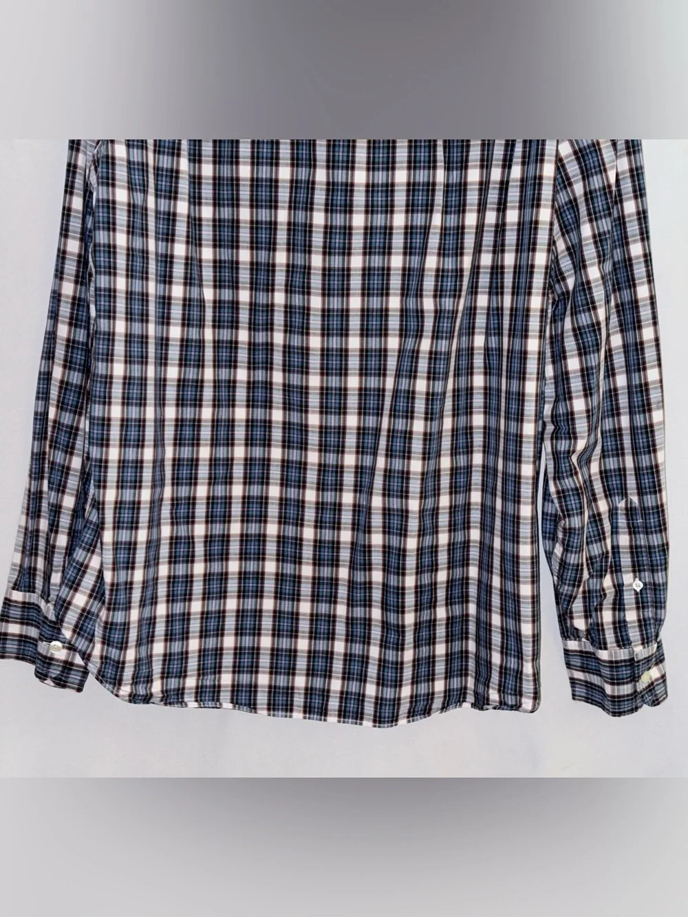 J. Crew Tailored Fit Multicolored Plaid Button-Down Long Sleeve Shirt Size Large